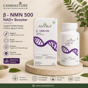 Anvika β-NMN 500 NAD + Booster Supplement, Healthy Ageing 30 Veg Capsules, for Focus & Cellular Health and Metabolism